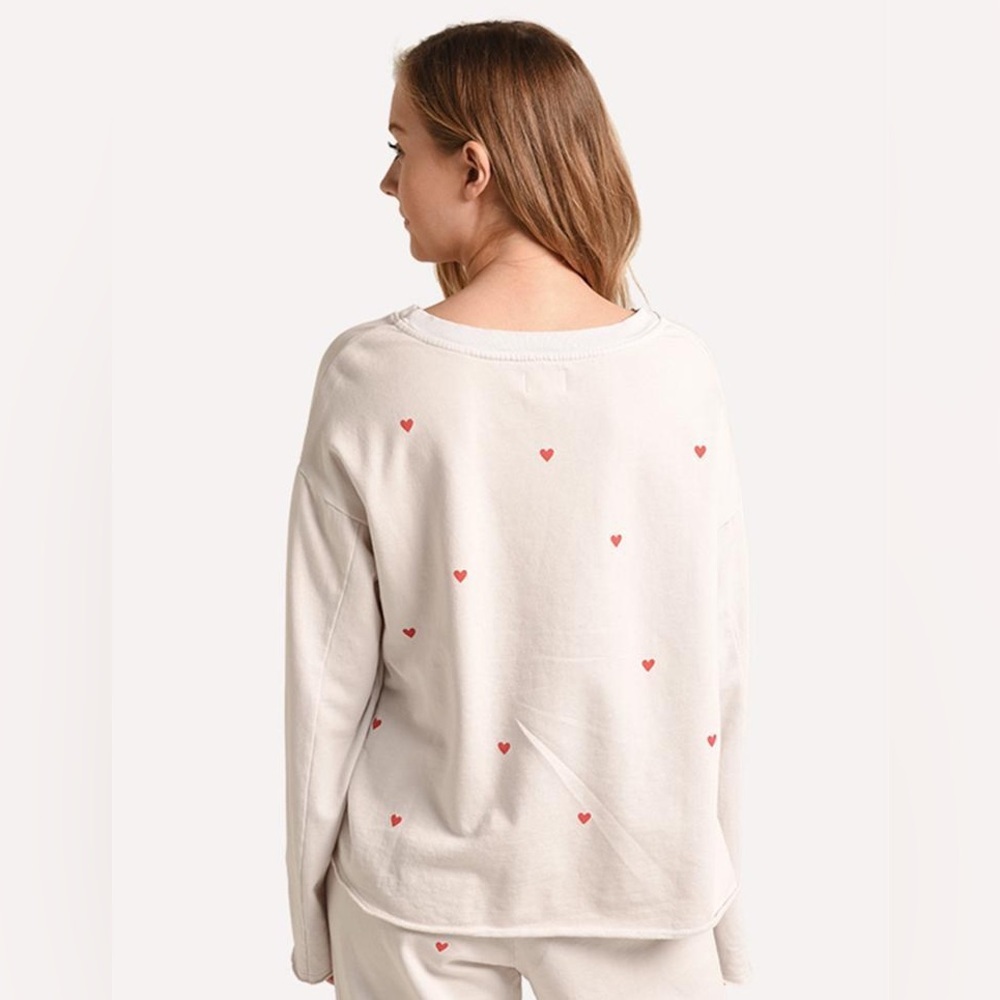 Sundry Hearts Raw Hem Boxy Scoop neck Sweatshirt Sz 1 - Picture 11 of 11